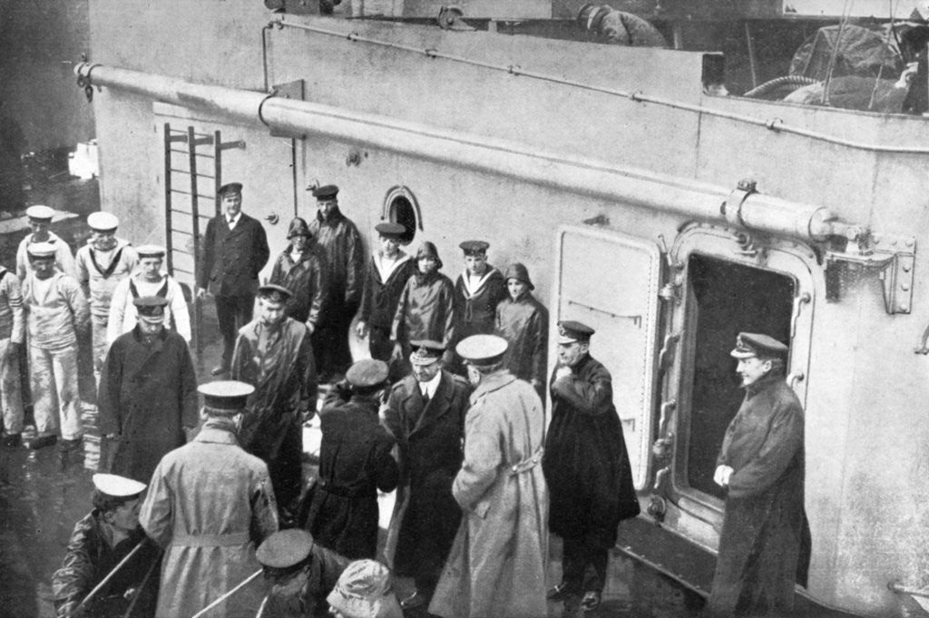 Detail of Admiral Jellicoe's farewell to Lord Kitchener, First World War by Anonymous