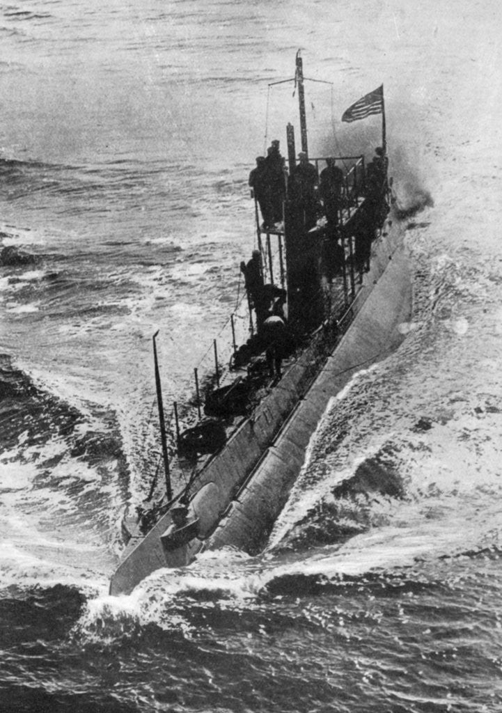 Detail of American submarine 'Preparedness' at full speed, First World War by Anonymous