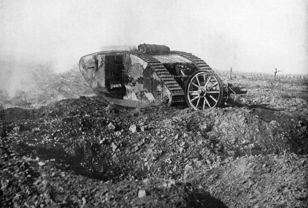 Detail of A tank in action on the Western Front, Somme, France, First World War by Anonymous