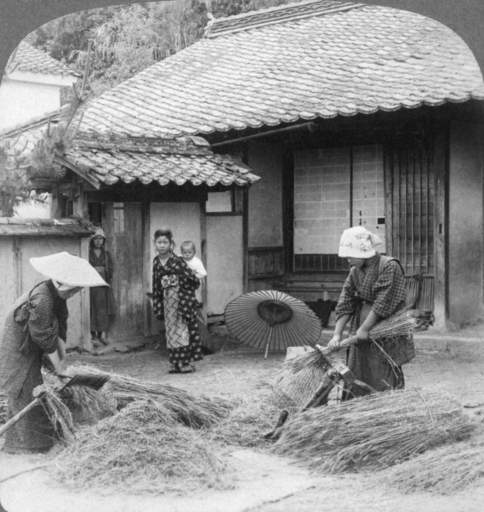 Detail of Farmers wives at work, Iwakuni, Japan by Underwood & Underwood