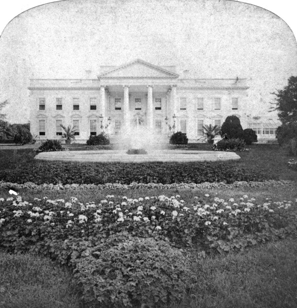 Detail of The White House, Washington, DC, USA by Underwood & Underwood
