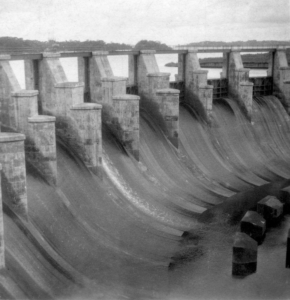 Detail of The spillway, Gatun Lock, Panama Canal, Panama by J Dearden Holmes