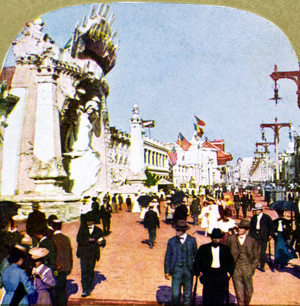 Detail of General view of the Pike at the World Fair, St Louis, Missouri, USA by Anonymous