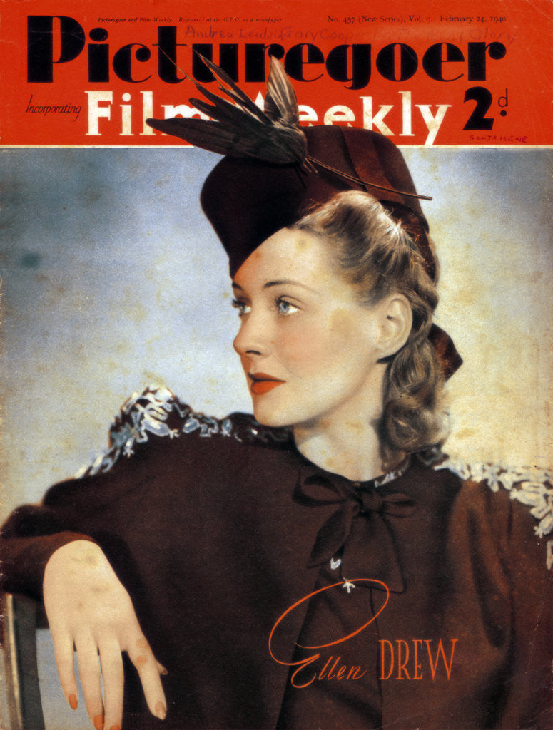 Detail of Ellen Drew (1915-2003), American actress by Anonymous