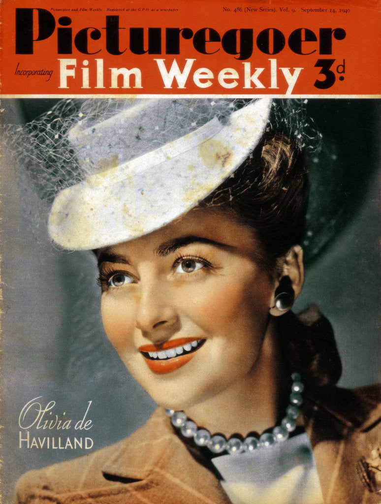 Detail of Olivia de Havilland (b1916), American actress by Anonymous