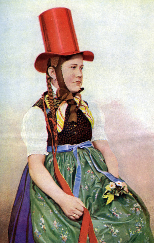 Detail of A forest maiden in her Sunday frock by Georg Haeckel