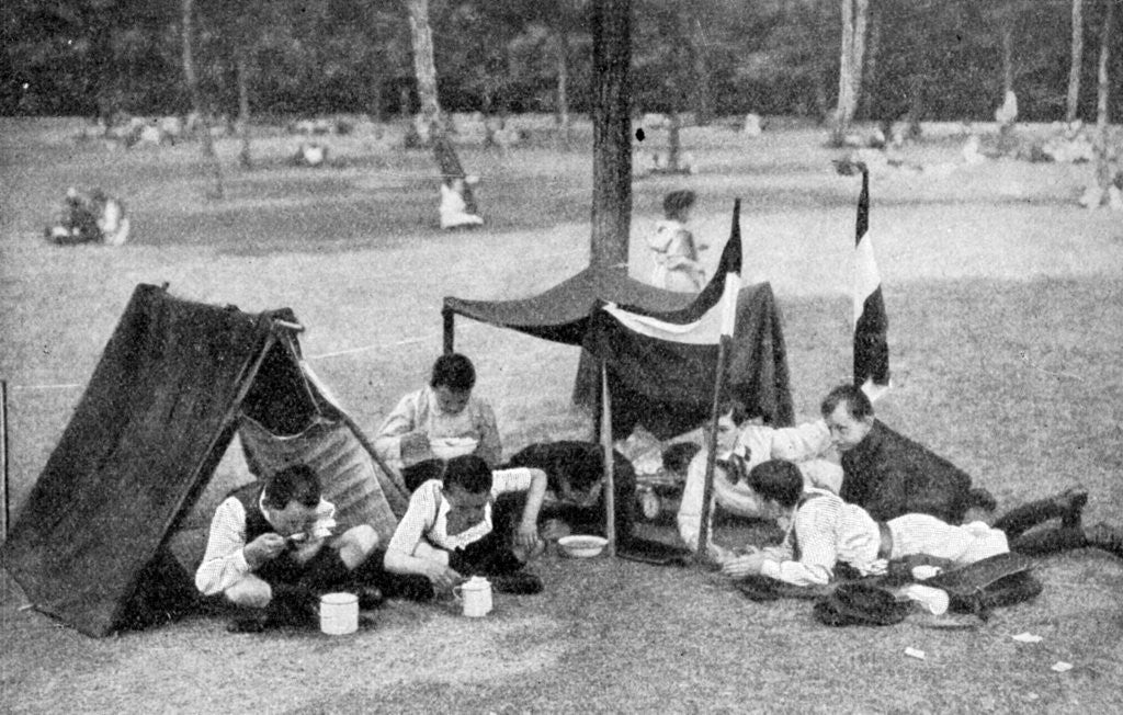 Detail of Boys camping, Berlin, Germany by Anonymous