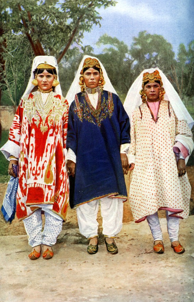 Detail of Kashmiri women, India by Publishers Photo Service