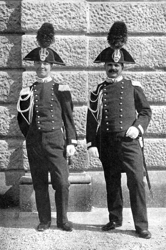 Detail of Two Italian policemen by Donald McLeish