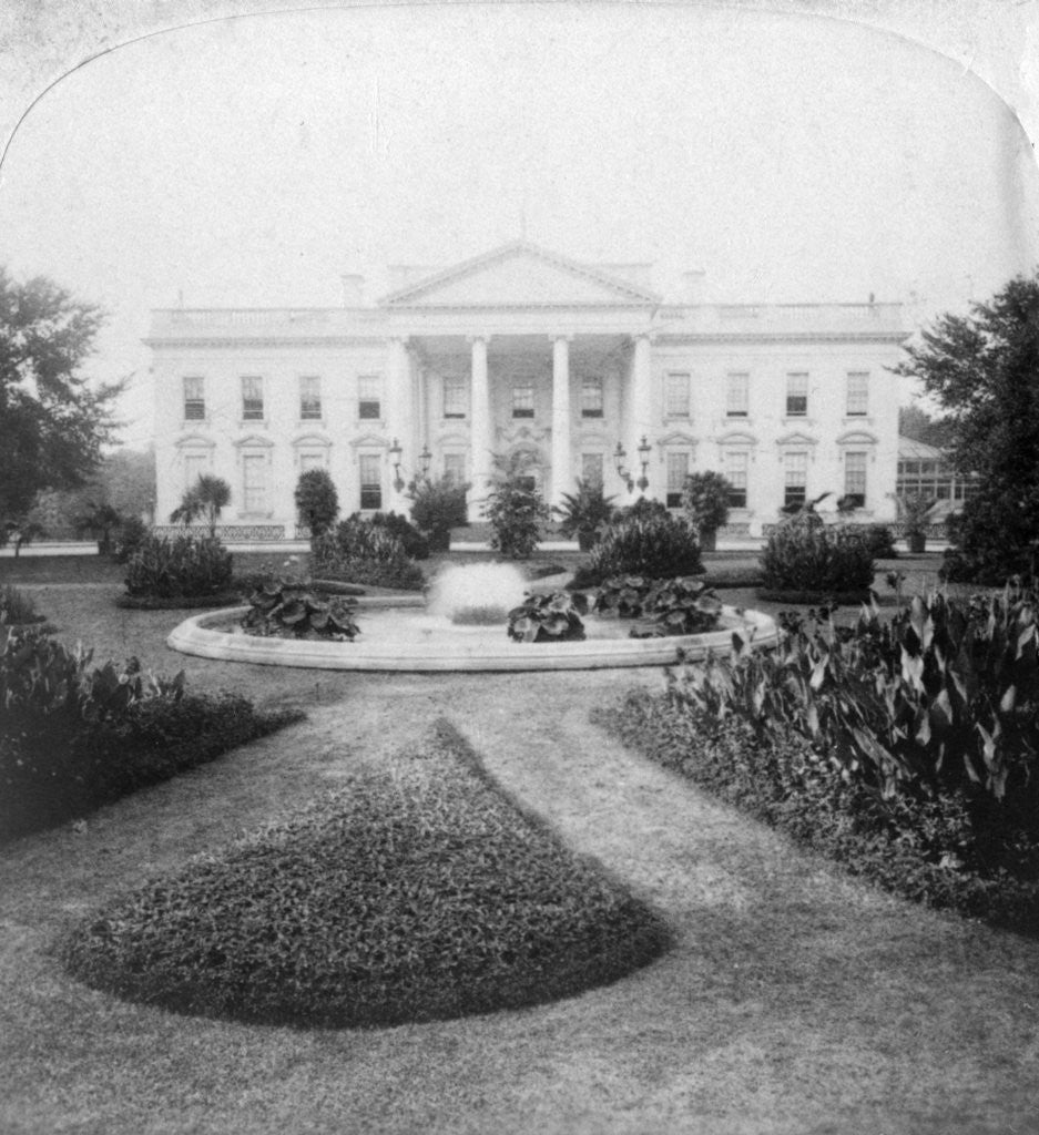 Detail of The White House, Washington, DC., USA by Underwood & Underwood