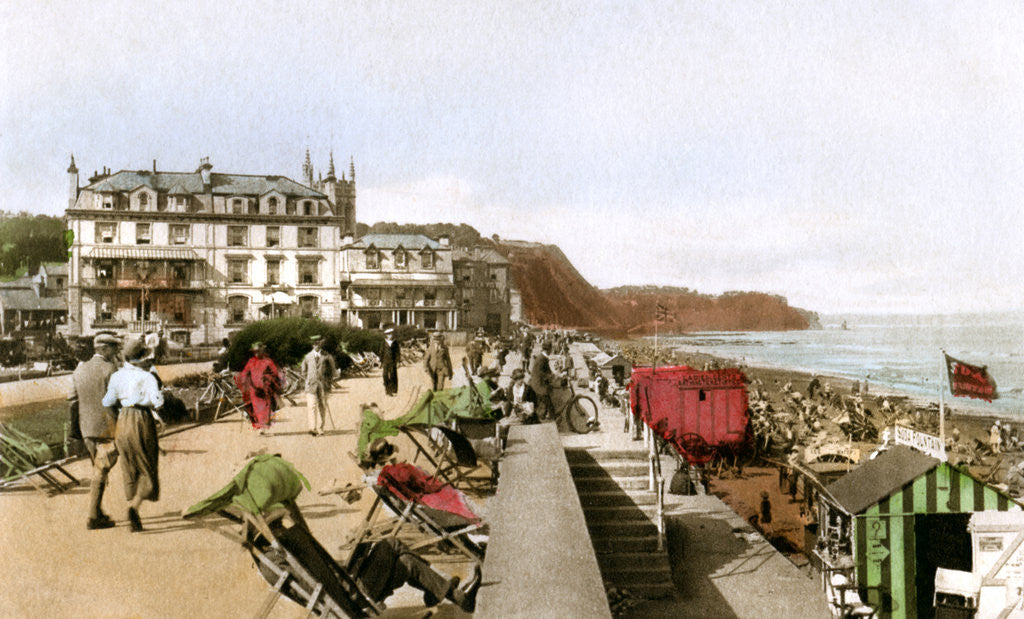 Detail of East Cliff Promenade, Teignmouth, Devon by EP Bucknall