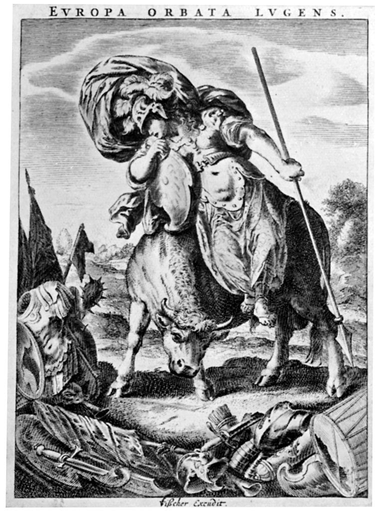 Detail of Allegorial view of Europe by Cornelis de Visscher