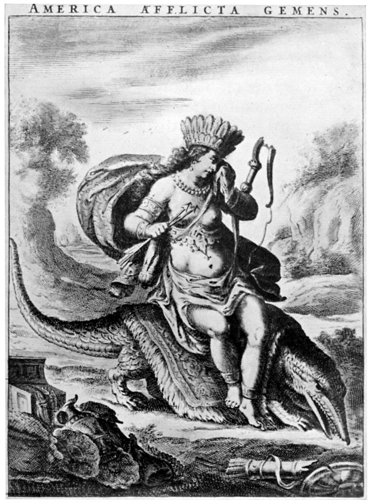 Detail of Allegorical view of America by Cornelis de Visscher