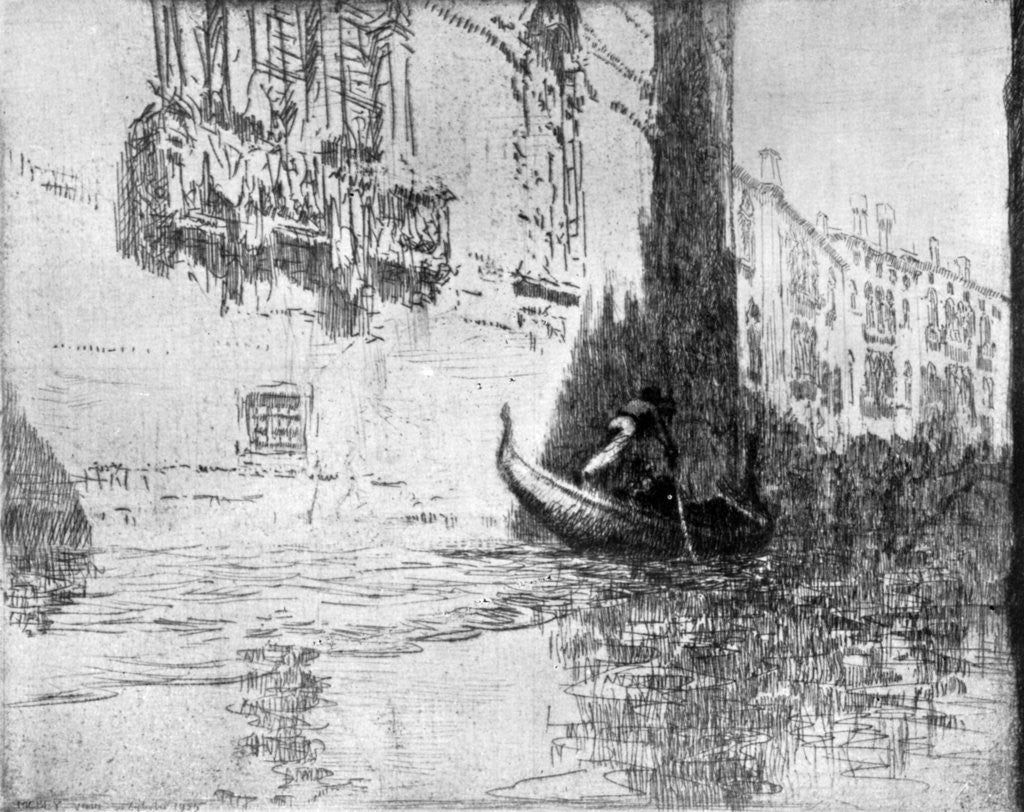 Detail of The Passing Gondola by James McBey