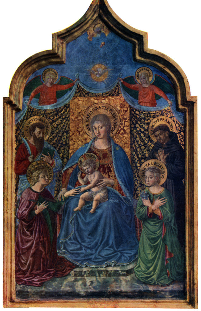 Detail of Mystical Marriage of St Catherine by Benozzo Gozzoli