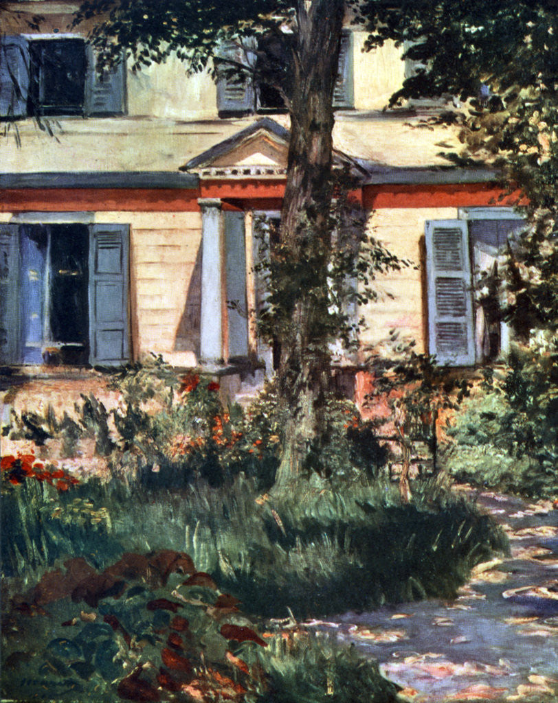 Detail of The House at Rueil by Edouard Manet