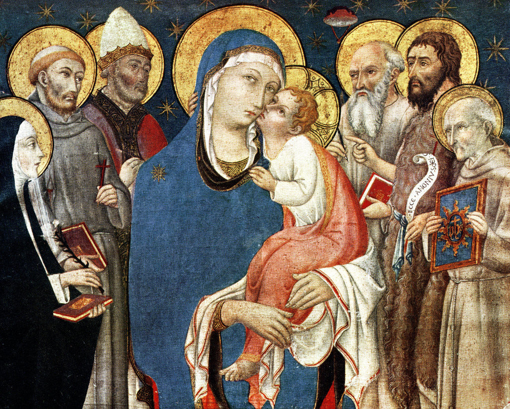 Detail of The Madonna and Child with Saints by Sano di Pietro