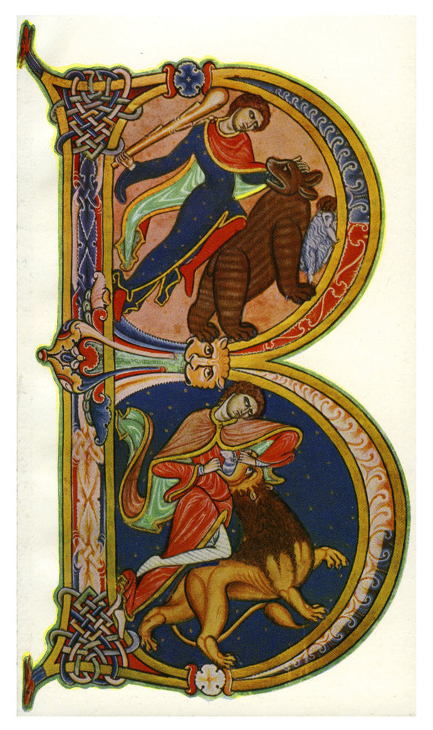 Detail of Initial B, Bible, Winchester by Anonymous