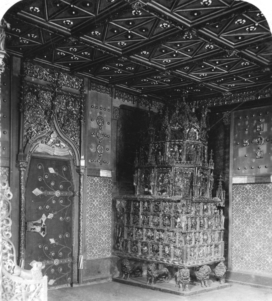 Detail of The furnace in the Prince's Chamber, Festung Hohensalzburg, Salzburg, Austria by Wurthle & Sons