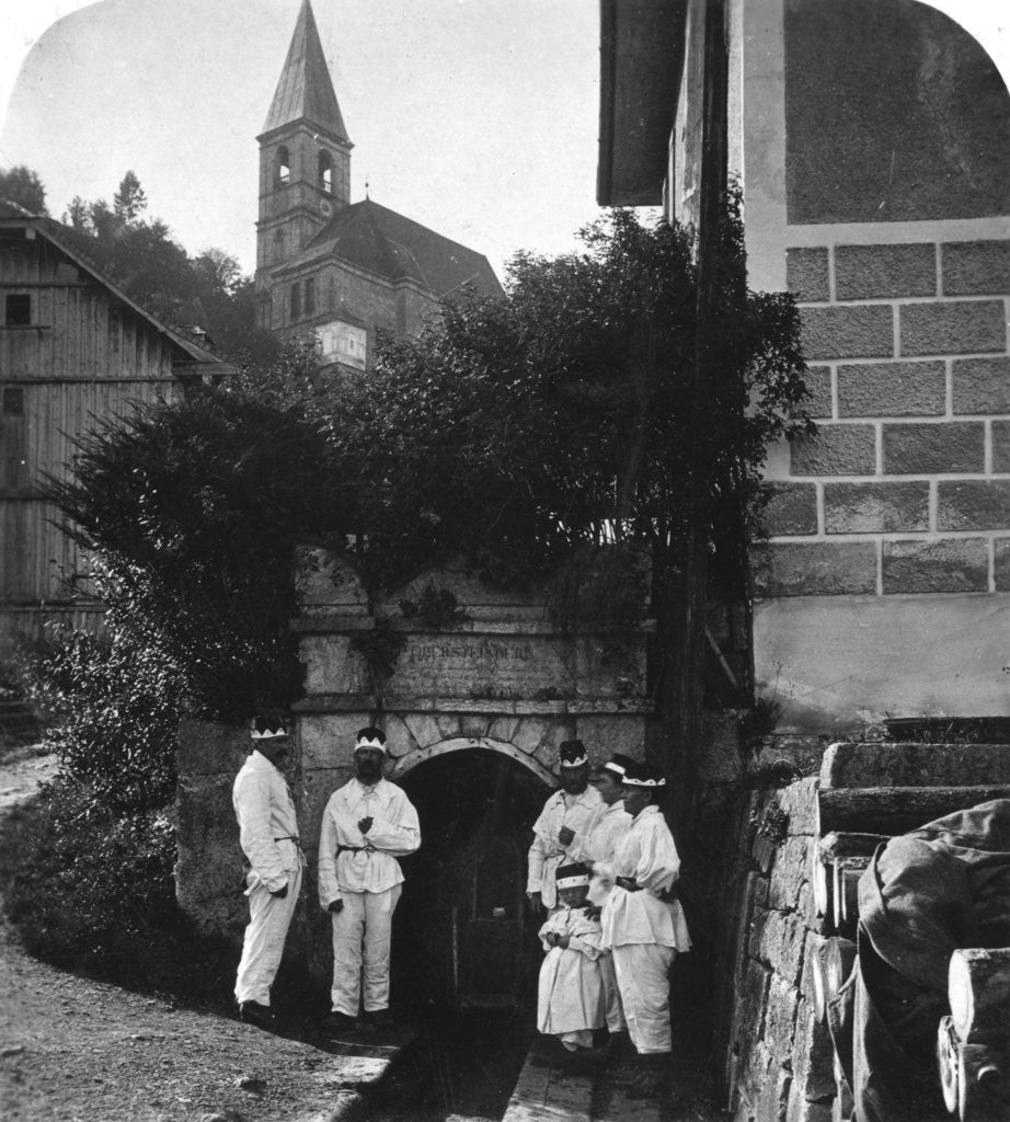 Detail of Mine entrance, Salzburg, Austria by Wurthle & Sons