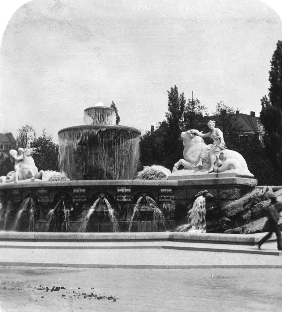 Detail of The Wittelsbacherbrunnen, Munich, Germany by Wurthle & Sons