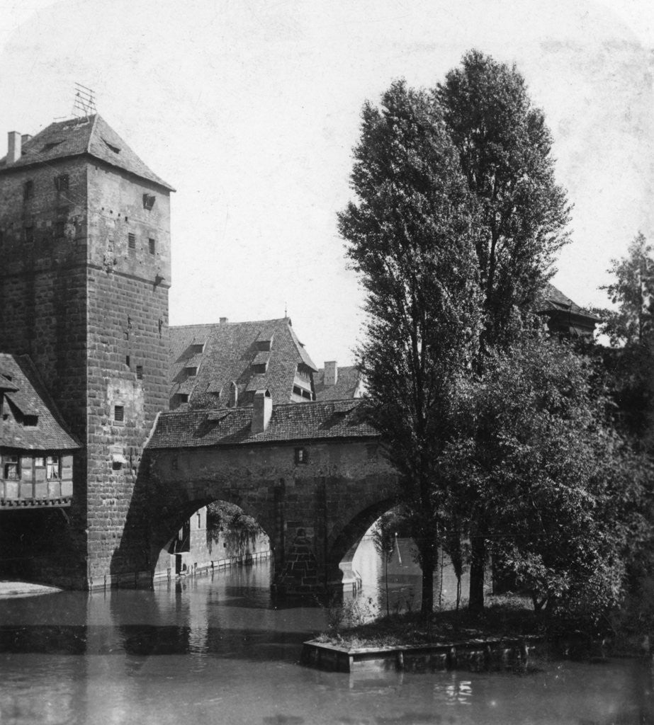 Detail of Henkersteg (The Hangman's Bridge), Nuremberg, Bavaria, Germany by Wurthle & Sons