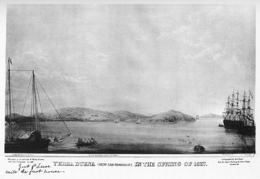 Detail of Yerba Buena (now San Francisco), California by Graham Baker