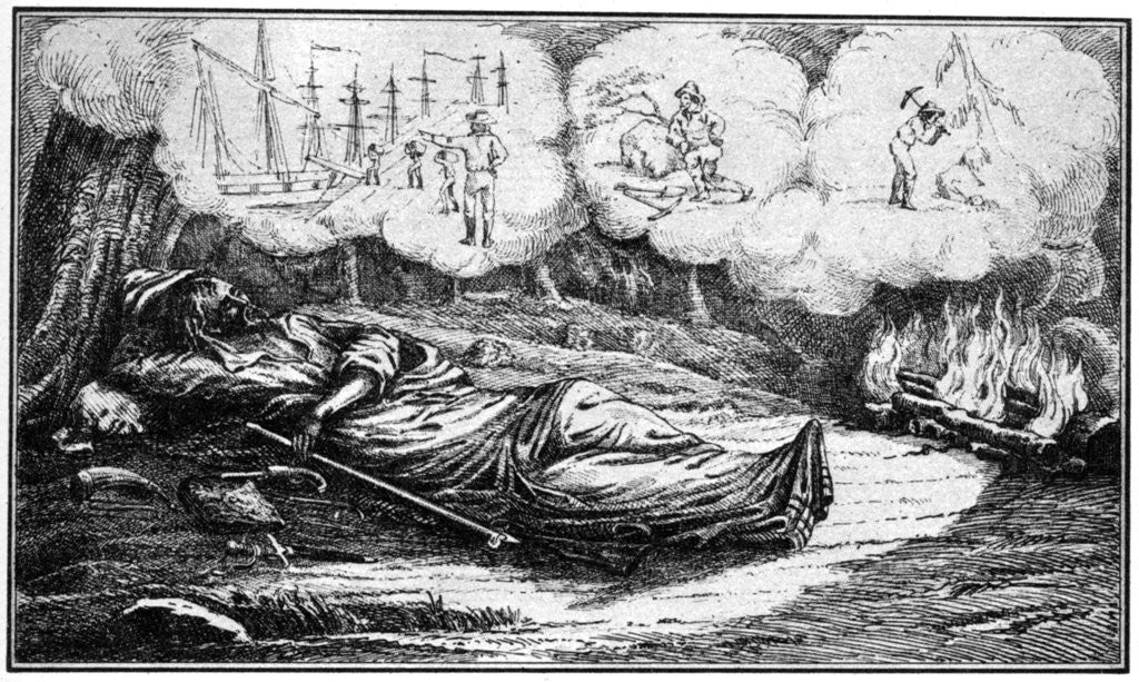 Detail of The dream of a prospecting miner by Britton & Rey