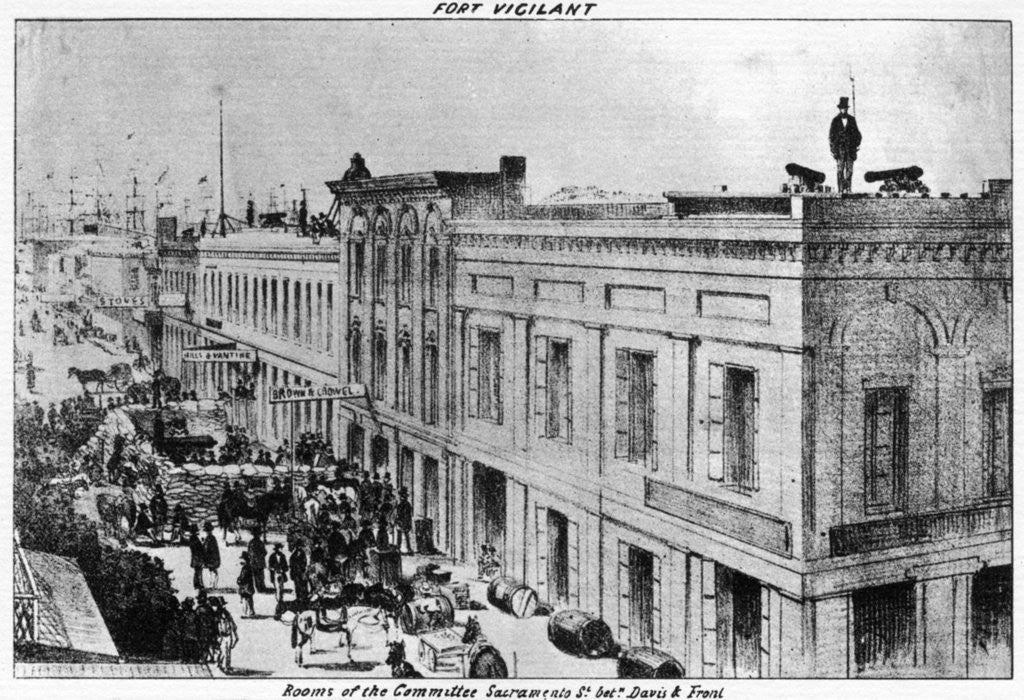 Detail of Fort Vigilant, Sacramento, California by Britton & Rey
