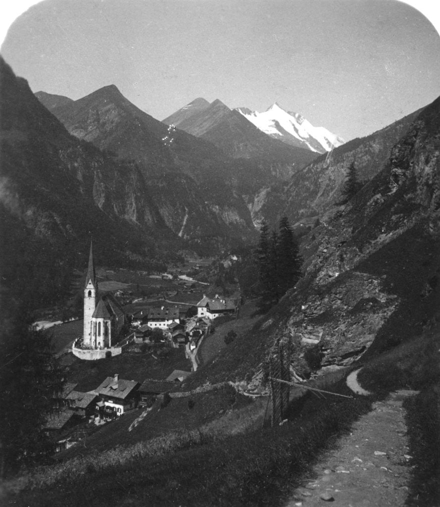 Detail of Heiligenblut and Grossglockner, Austria by Wurthle & Sons