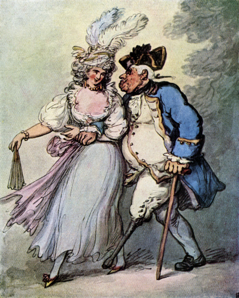 Detail of A French Frigate Towing an English Man-of-War into Port by Thomas Rowlandson