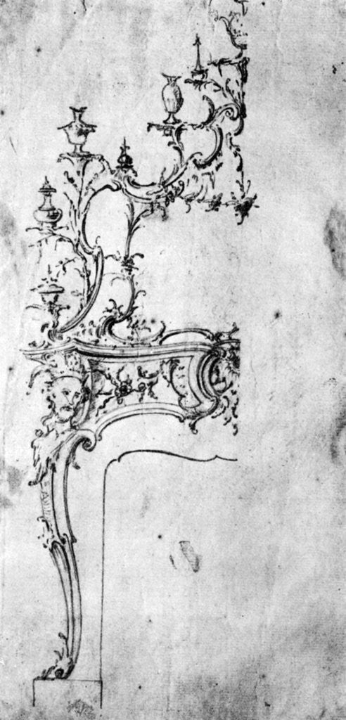 Detail of Design for a chimneypiece by Matthias Lock