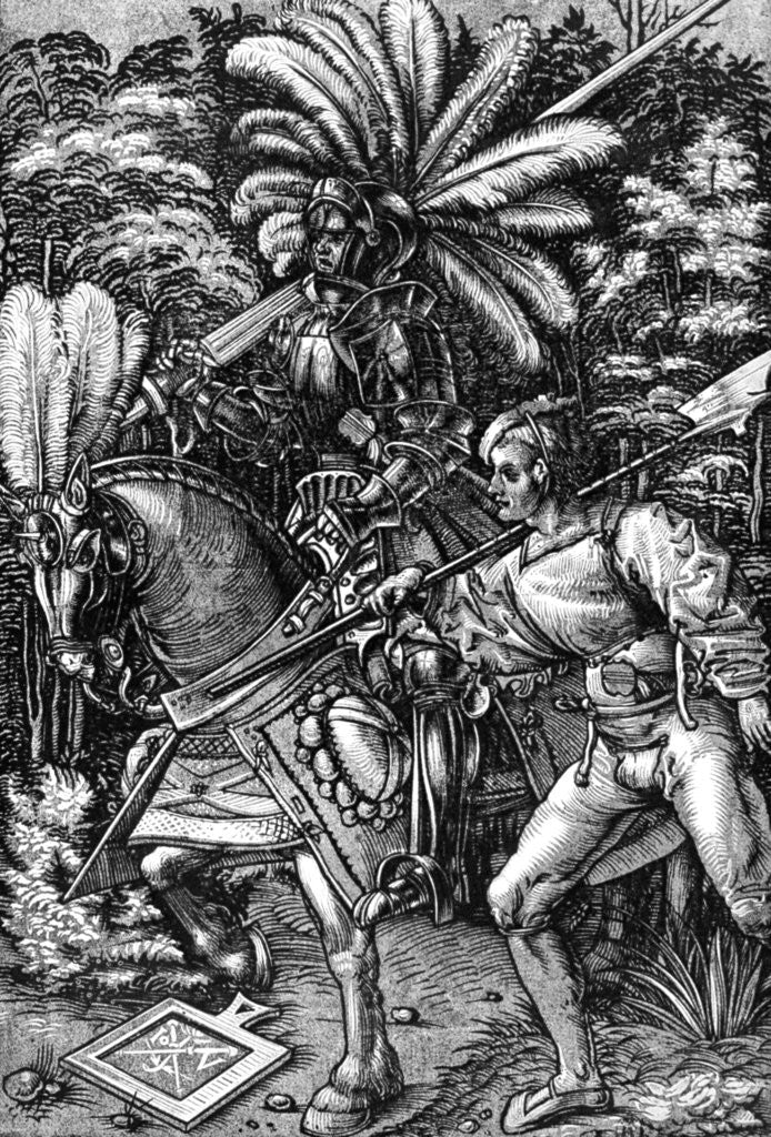 Detail of Knight and Squire by Hans Wechtlin the Elder