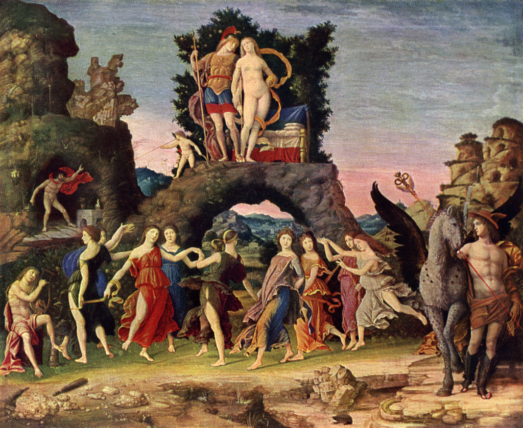 Detail of The Parnassus: Mars and Venus by Andrea Mantegna