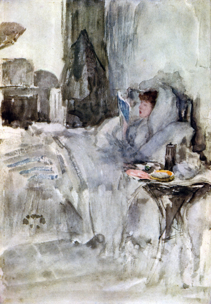 Detail of The Convalescent by James Abbott McNeill Whistler