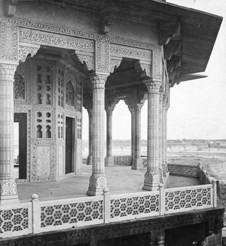 Detail of Jasmine Tower, Agra Fort, Agra, India by H Hands & Son