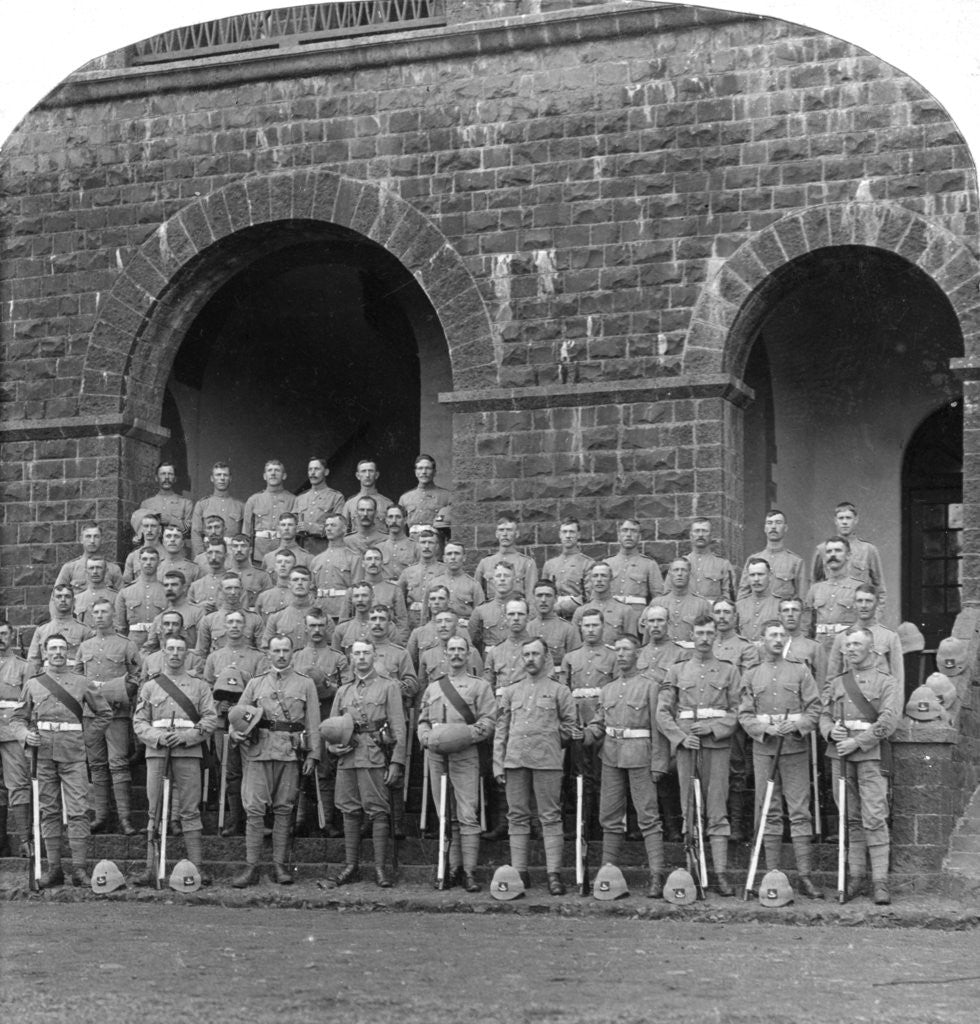 Detail of 'H' Company, Royal Warwickshire Regiment, Belgaum, India by Underwood & Underwood