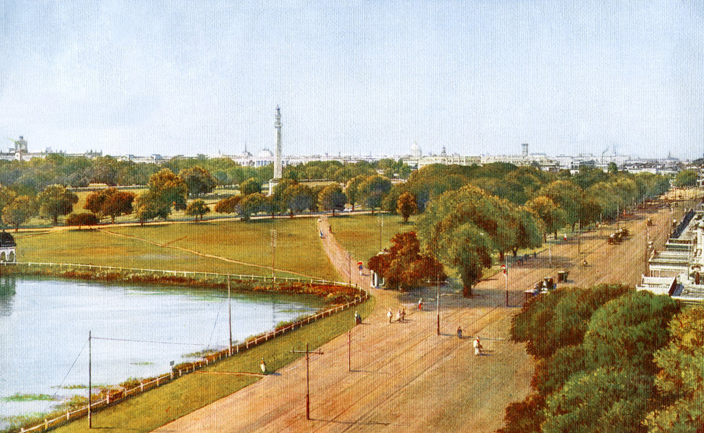 Detail of The view from Chowringhee, Calcutta, India by Anonymous