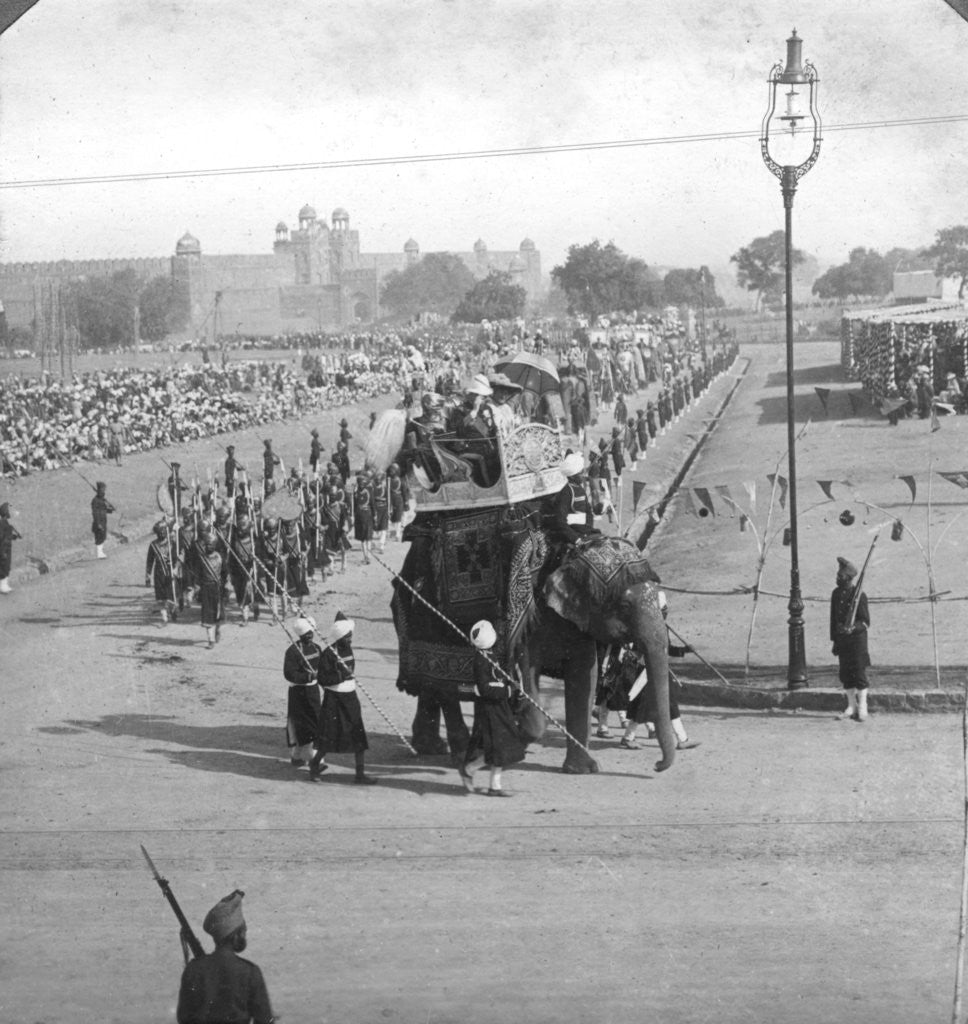 Detail of Government officials in a state procession, India by HD Girdwood