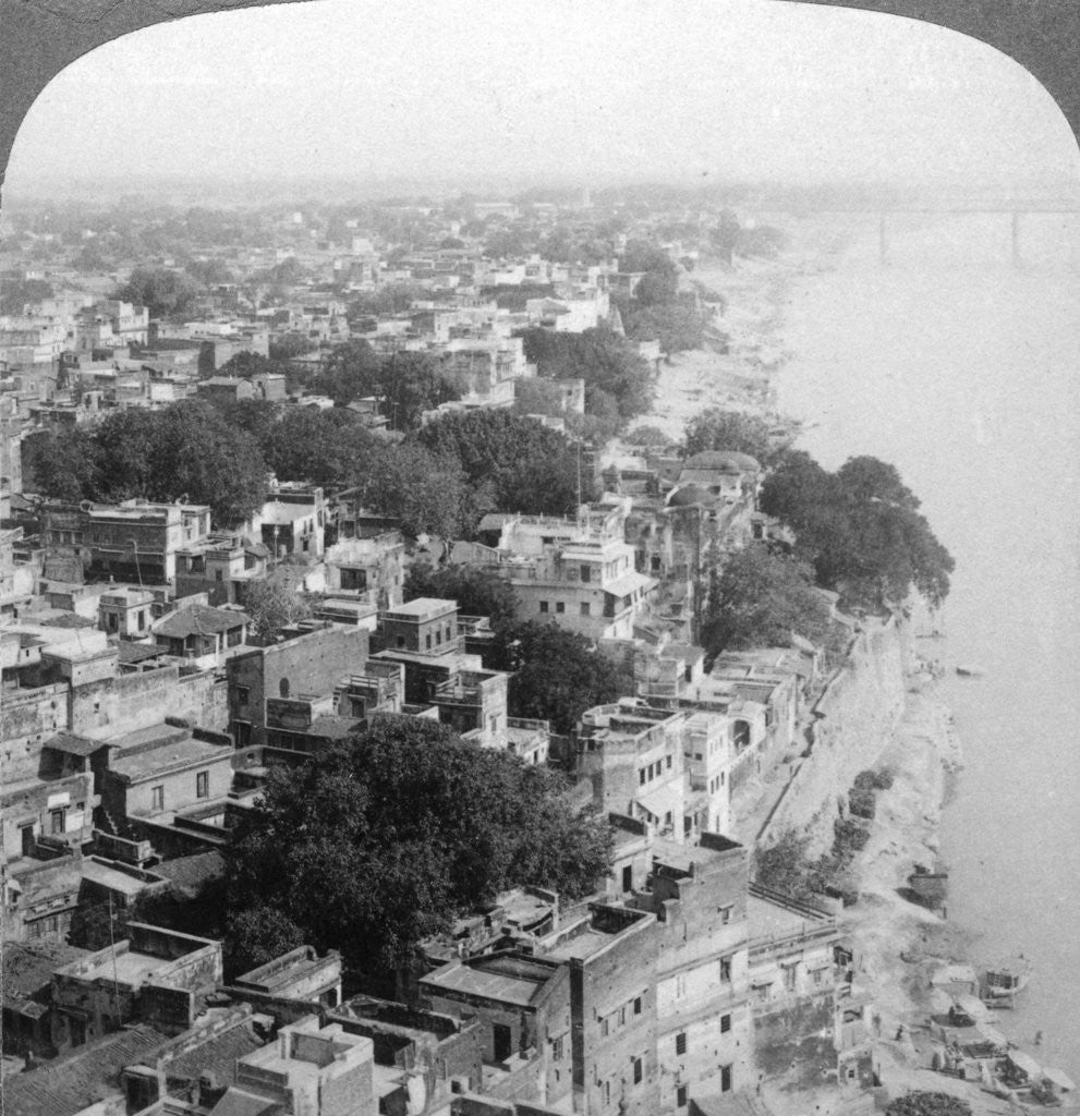 Detail of Benares (Varanasi), India by Underwood & Underwood