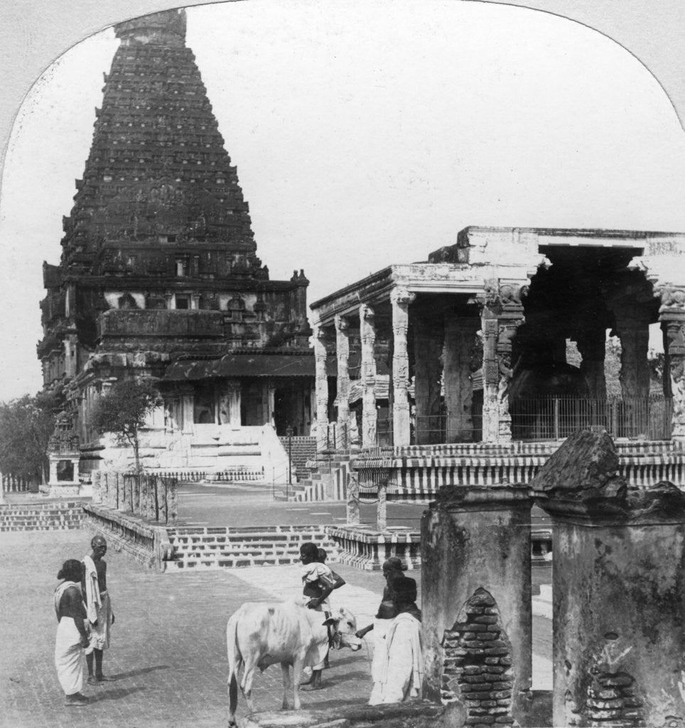 Detail of The Great Pagoda of Tanjore (Thanjavur), India by BL Singley