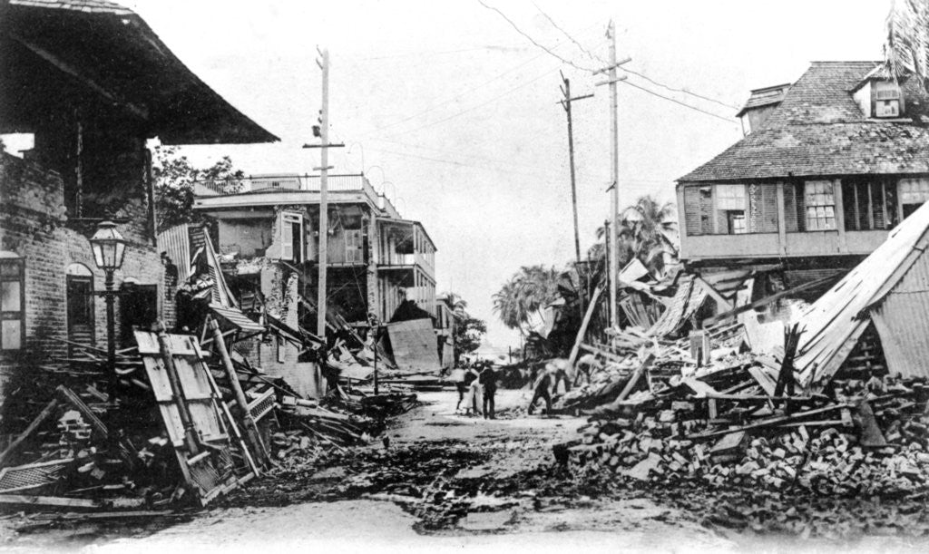 Detail of Earthquake damage, King Street and Harbour Street, Kingston, Jamaica by Anonymous