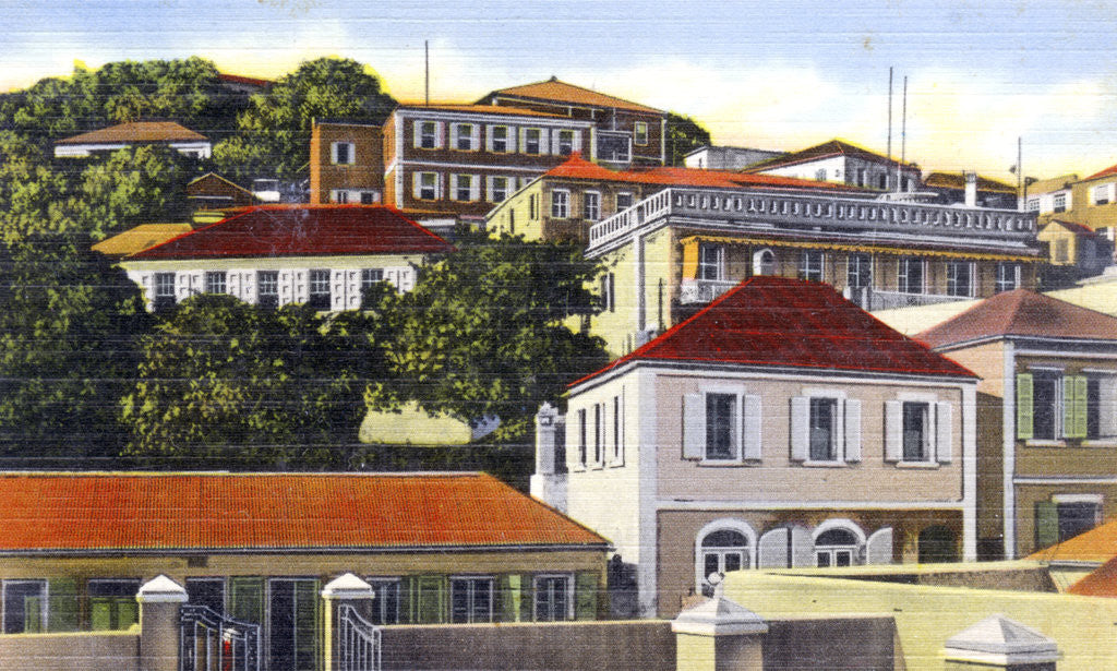 Detail of Denmark Hill, Charlotte Amalie, Saint Thomas, Virgin Islands by Anonymous