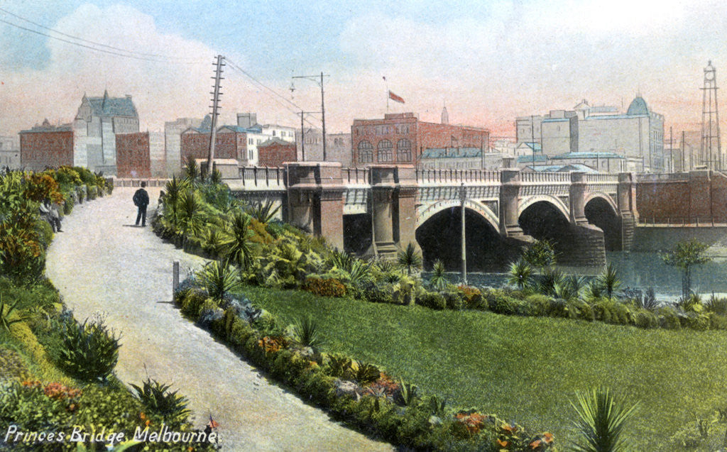 Detail of Princes Bridge, Melbourne, Australia by Anonymous