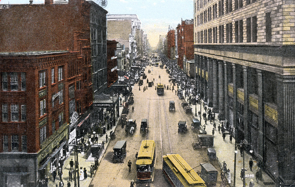 Looking east along Market Street from City Hall, Philadelphia, Pennsylvania, USA by Anonymous