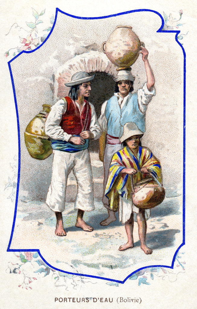 Detail of Water carriers, Bolivia by Anonymous