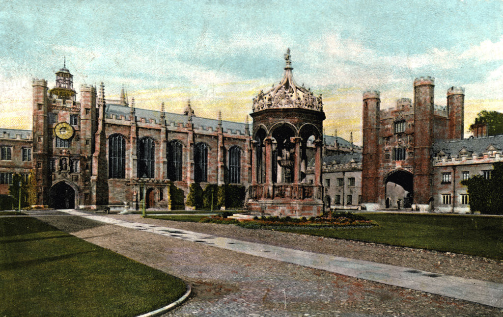 Detail of Trinity College fountain, Cambridge, Cambridgeshire by Anonymous