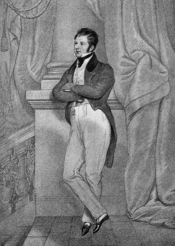Detail of Captain Frederick Marryat (1792-1848), English novelist by Anonymous