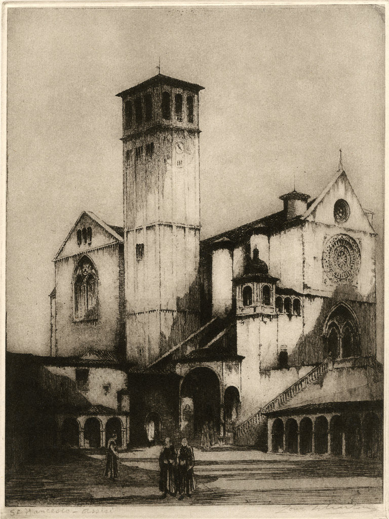 Detail of The Church of San Francesco, Assisi, Italy by Louis Wherter
