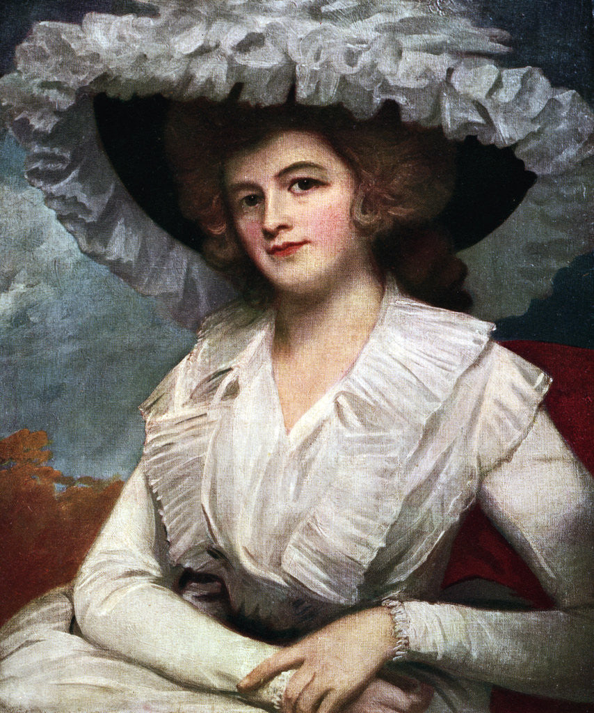 Detail of Lady Mary Forbes by George Romney